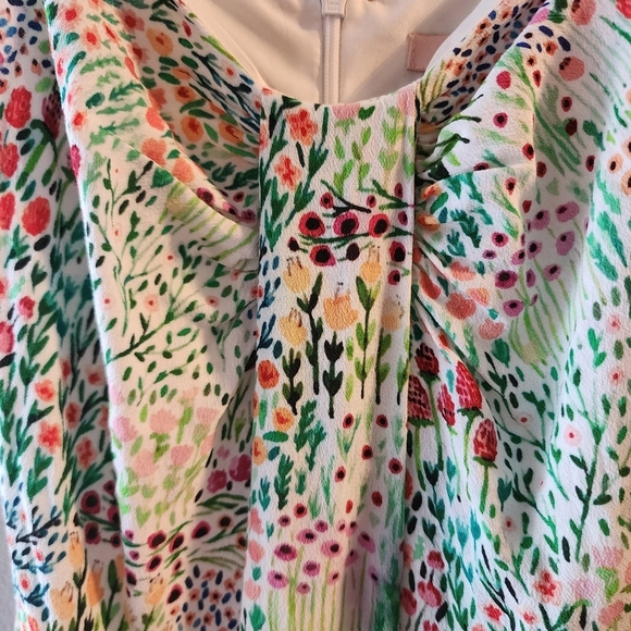 Anthropologie Hutch Floral Ditsy Mini Dress XS Green Flowy Spring Cottagecore - Picture 9 of 10